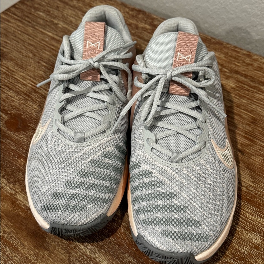 Nike Women's Metcon 9 Athletic Shoes - Gray and Coral - Size 10 - worn twice - Picture 3 of 4